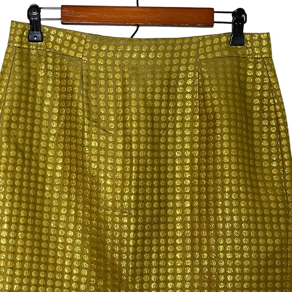 Tommy Hilfiger Womens Silk Blend Jacquard Dotted Metallic Pencil Skirt Size 6 - Picture 3 of 9